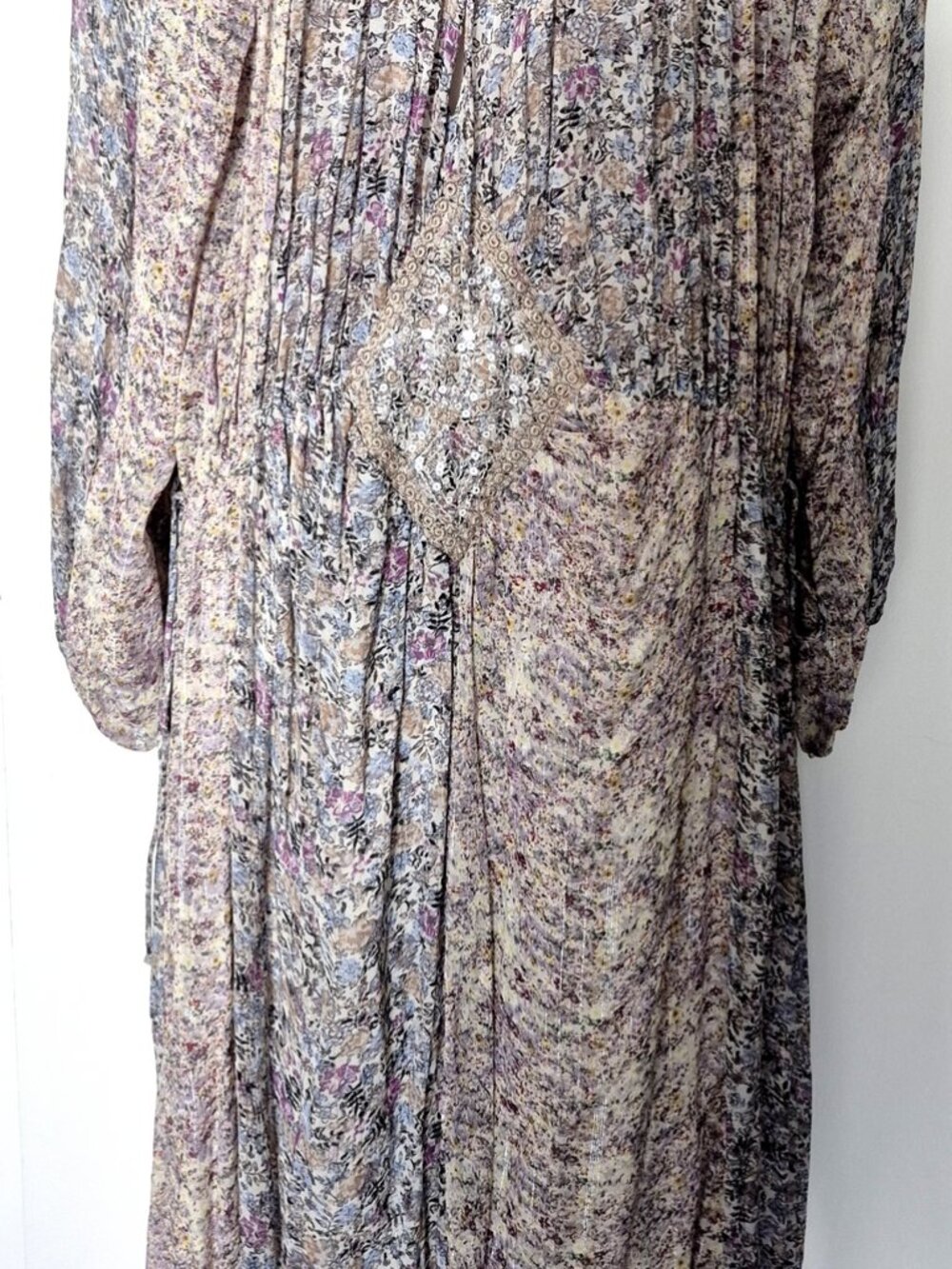 Zara ZW Collection Metallic Thread Maxi Dress Multicolored Size Large NWT - Picture 6 of 15